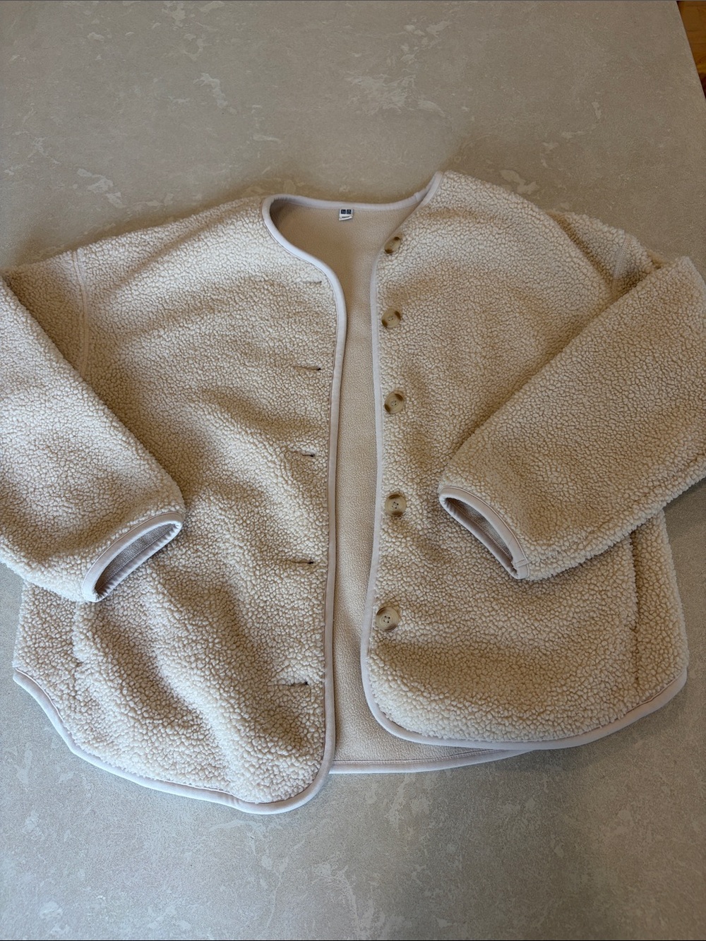 Uniqlo Beige Sherpa Jacket